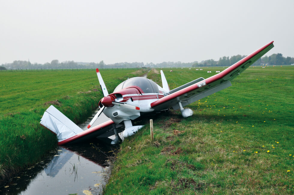 Voorbeeld van controleverlies tijdens landing